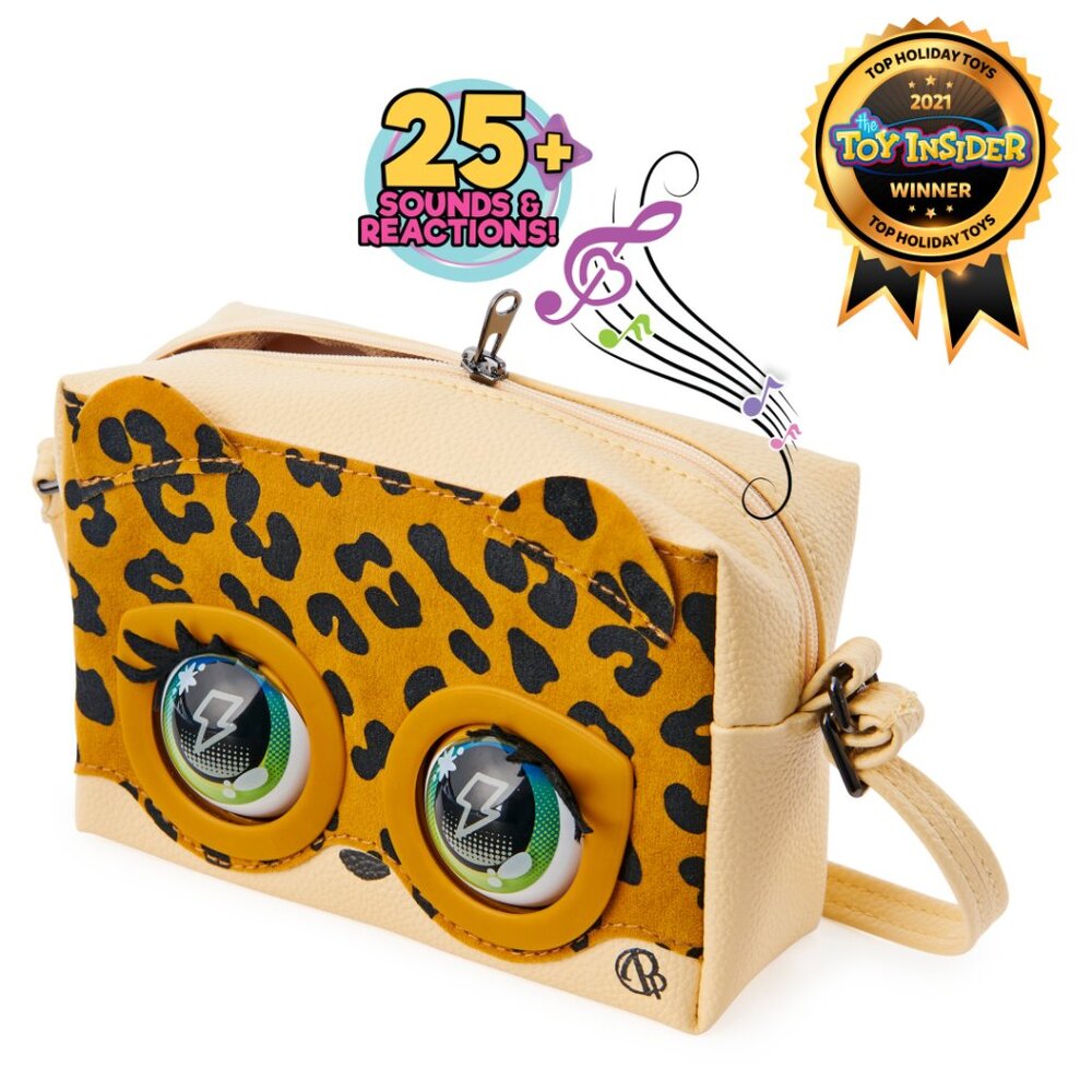 Purse Pets, New Leoluxe Leopard Interactive Pet Toy & Crossbody Kids Purse